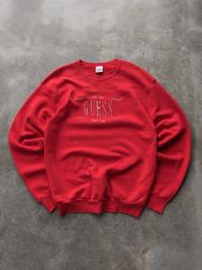 Vintage 90s Red Guess by Georges Marciano Sweatshirt (M)