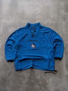 Vintage 90s Blue Disney Mickey Mouse Fleece Sweatshirt (L)