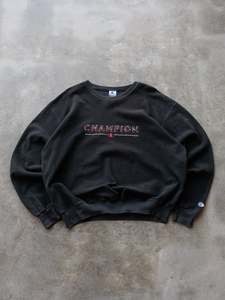 Vintage 90s Black Champion Fleece Sweatshirt (2XL)