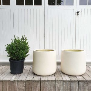 Tall White Pot, 35cm
