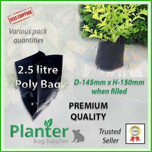 Products: 2.5 litre Polyethylene Plant Growbags