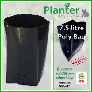 7.5 litre Standard Polyethylene Plant Growbags PB12