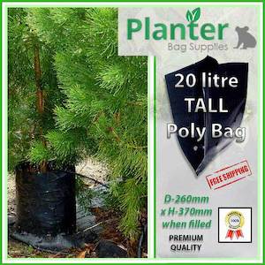 Products: 20 litre TALL Polyethylene Plant Growbags