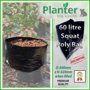 60 litre SQUAT Polyethylene Plant Growbags