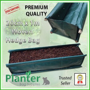 Green Woven Planter Bags: Woven Hedge Planter Bags – 40 litre