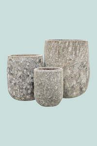 Lava U Pots - 3 sizes - 3 Colours - Heavy Glazed Earthenware Planter Range