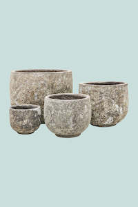 Earthenware Pots Planters: Lava Deep Bowls - 4 Sizes - Heavy Glazed Earthenware Planter Range