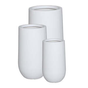 Pots Planters: Milano - Patio - Tall Flute Pot - 3 Sizes - 2 Colours