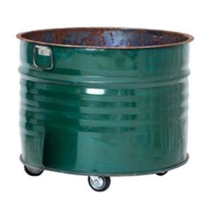 Pots And Planters: Drum (large green) on wheels