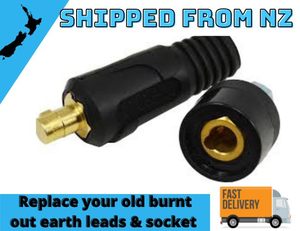 Products: Dinse Plug & Machine Socket Set - Replace Your Burnt Out Welder Plugs