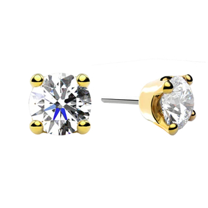 Products: 14K Solid Gold Prong Set Gem Platinum Point Piercing