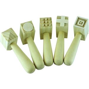 All Clay: Wooden Clay Mallet Set 5pc - Anthony Peter