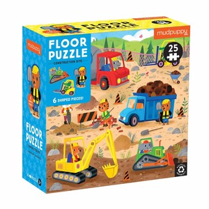 Construction Site Floor Puzzle 25pc - Mudpuppy