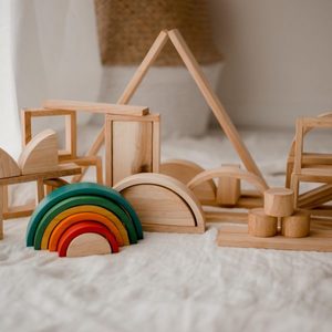 Wooden Blocks: Hollow Blocks 40pc - QToys
