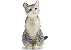 Figures Pets: Grey Cat Sitting - Schleich