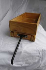 Wooden Trailer - Large natural 2 axle