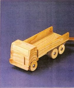 Large Wooden Vehicles: Wooden Small Tip Truck (stained)
