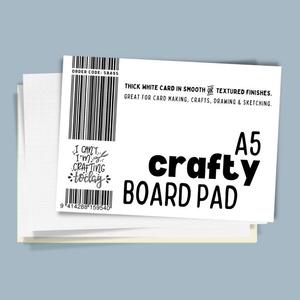 A5 White Iridescent Heavy Card Pad 30 sheets