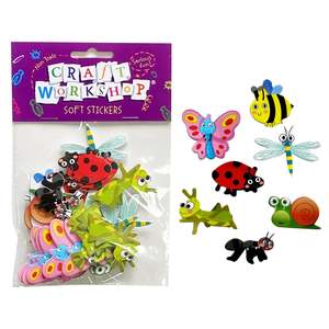 Stickers: Soft Stickers - Bugs/Insects 35pc - Craft Workshop