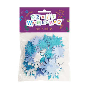 Stickers: Soft Snowflake Stickers 60pc