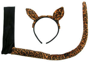 Animal Dressups: Leopard Headgear and Tail - Gollygo