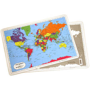 World Map Placemat - Painless Learning Placemats