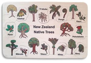NZ Native Trees 10 pc puzzle - Kiwi Made Toys