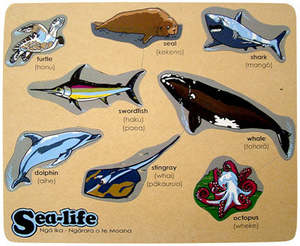 Sea Life 8pc Puzzle - Wooden