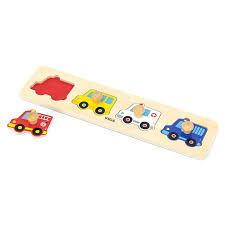 Infants Toddlers: Wooden Vehicles Knob Puzzle 4pc - Viga