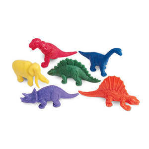 Sorting Matching Materials: Dinosaur Counters 6 shapes - Learning Resources