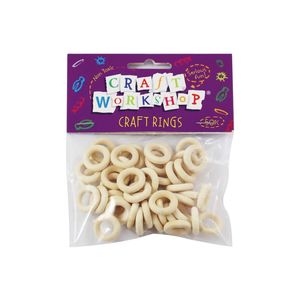 Natural Wooden Rings - 50pc