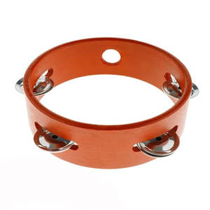 Red Wooden Headless Tamborine 15cm
