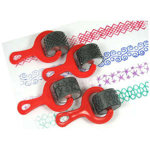 Paint Explorers Roller - Red various Swirls - Anthony Peters