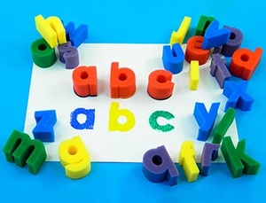 Sponge Stampers Lower Case Alphabet 26pc - Anthony Peters