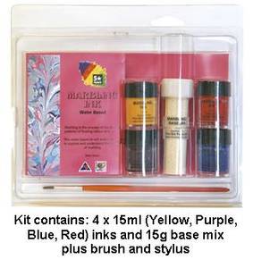 Marbling Paint 6 col + Base mix - Five Star