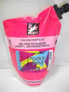 Fluorescent Paints: Fluorescent Pink paint 1.5lt - 5 Star