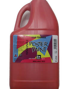 Tempera Liquid Paints: Tempera paint Brilliant Red 2lt