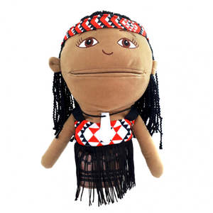 New Zealand Hand: Māori Girl Hand Puppet 30cm