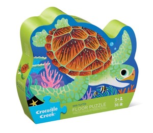 Foil Sea Turtle Shaped Box Puzzle 36pc - Crocodile Creek