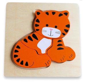 Young Children: Block Puzzle - Tiger - Discoveroo
