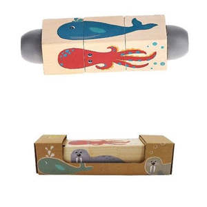 Wooden Twist Block Puzzle - Ocean or Zoo