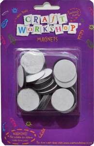 Magnets Accessories: Craft Magnet Round Adhesive 80pc - Craft Workshop
