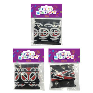 Craft Ribbon Māori Design 3cm x 1m - Craft Workshop
