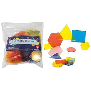 Manipulative Materials: Transparent Attribute Blocks/Shape 30pc - Learning Toolbox