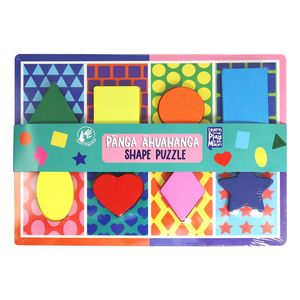 Maori Resources: Wooden Shapes Puzzle Te Reo