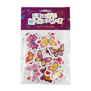 Soft Stickers - Pink Butterflies 25pc