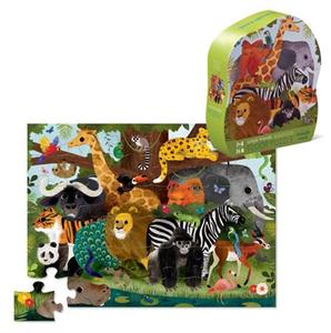 Puzzles: Jungle Friends Shaped Box Puzzle 36pc - Crocodile Creek