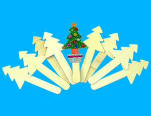 Wood Craft Sticks – Christmas Trees
