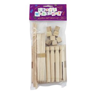 Collage: Craft Wooden Basic Mixed Set - 81pc