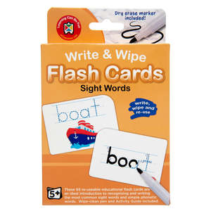 Games: Write & Wipe Flashcards Sight Words -LCBF